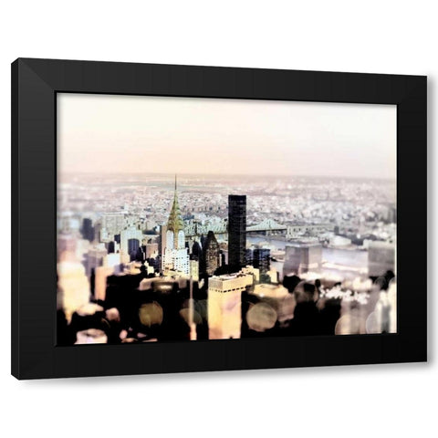 Pastel Skyline Black Modern Wood Framed Art Print by Telik, Tracey