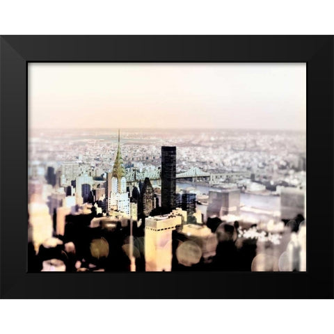 Pastel Skyline Black Modern Wood Framed Art Print by Telik, Tracey