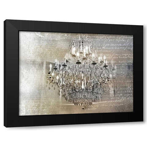 Silver Gold Chandelier Black Modern Wood Framed Art Print with Double Matting by Telik, Tracey
