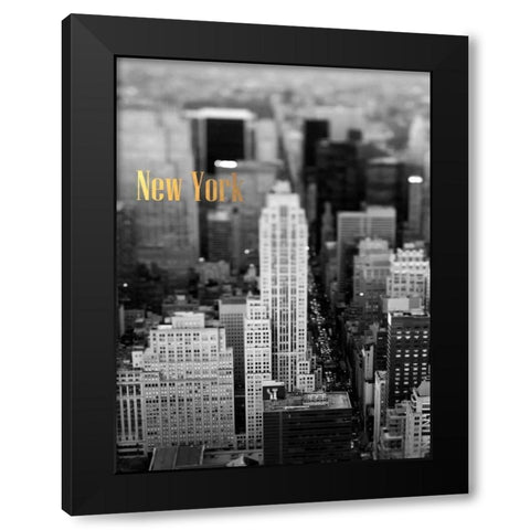 Gold NY Fifth Ave Black Modern Wood Framed Art Print by Telik, Tracey