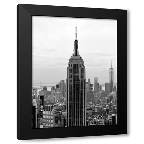 Empire State Black Modern Wood Framed Art Print by Telik, Tracey