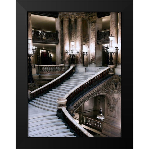 Grand Stairs Black Modern Wood Framed Art Print by Telik, Tracey