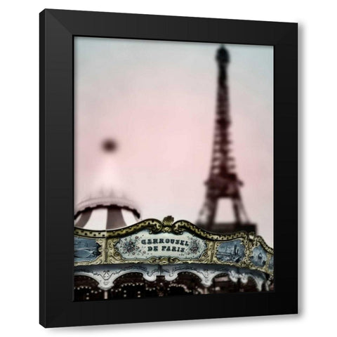 Carousel Tower Black Modern Wood Framed Art Print with Double Matting by Telik, Tracey