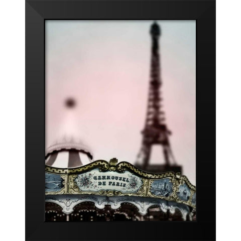 Carousel Tower Black Modern Wood Framed Art Print by Telik, Tracey