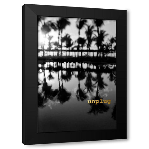 Palms Unplugged Black Modern Wood Framed Art Print by Telik, Tracey