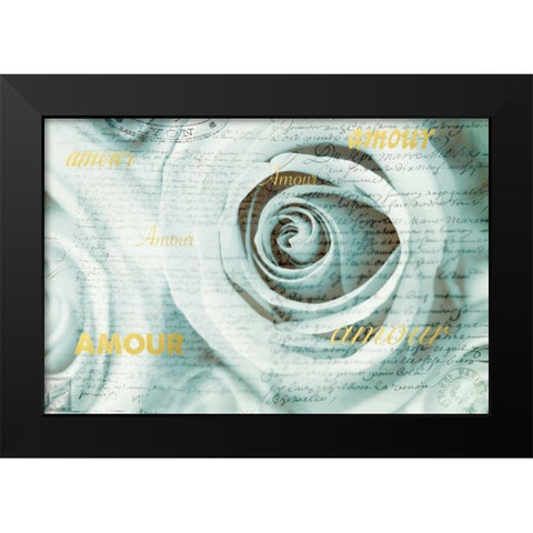 Paris Roses Black Modern Wood Framed Art Print by Telik, Tracey