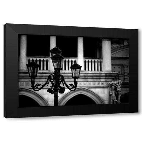 Venice rain Black Modern Wood Framed Art Print with Double Matting by Telik, Tracey