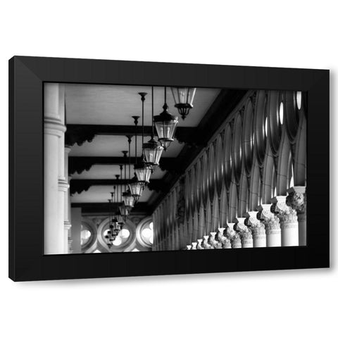 Venice repeat Black Modern Wood Framed Art Print with Double Matting by Telik, Tracey