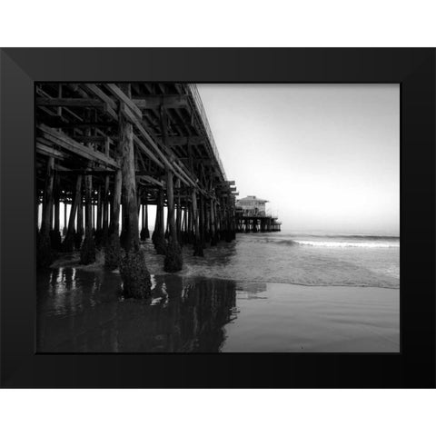Californian Pier Black Modern Wood Framed Art Print by Telik, Tracey