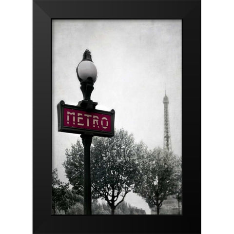 Metro Catching Black Modern Wood Framed Art Print by Telik, Tracey