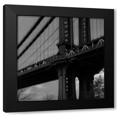 Manhattan Bridge 2 Black Modern Wood Framed Art Print with Double Matting by Telik, Tracey
