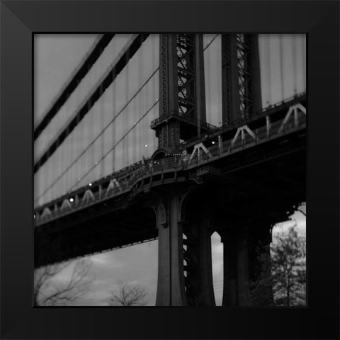 Manhattan Bridge 2 Black Modern Wood Framed Art Print by Telik, Tracey
