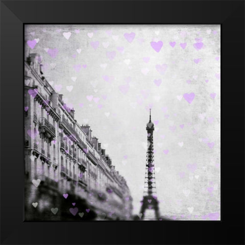 Purple Heart Storm 1 Black Modern Wood Framed Art Print by Telik, Tracey