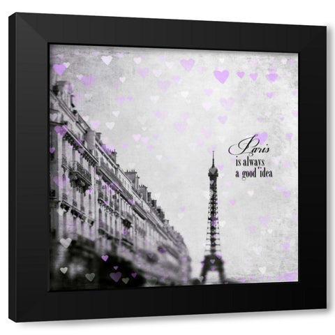 Purple Heart Storm 2 Black Modern Wood Framed Art Print with Double Matting by Telik, Tracey