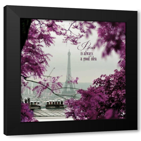 Through The Paris Foliage 2 Black Modern Wood Framed Art Print by Telik, Tracey