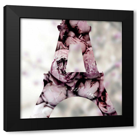 Pale Rose Tower Black Modern Wood Framed Art Print with Double Matting by Telik, Tracey