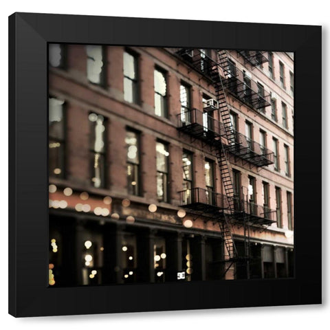 Soho Buildings Black Modern Wood Framed Art Print by Telik, Tracey
