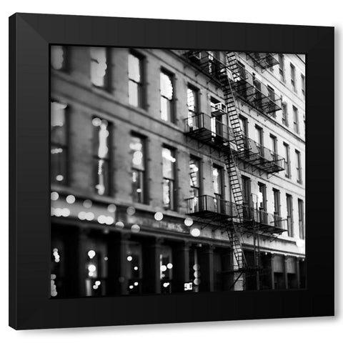 Soho Buildings BW Black Modern Wood Framed Art Print by Telik, Tracey