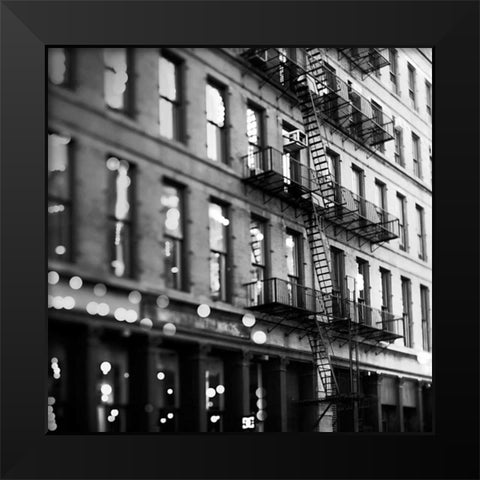 Soho Buildings BW Black Modern Wood Framed Art Print by Telik, Tracey