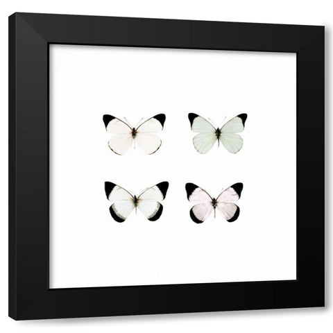 Pale Butter Black Modern Wood Framed Art Print with Double Matting by Telik, Tracey