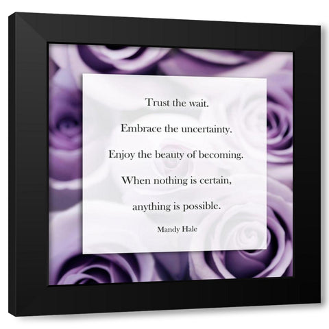 Welcoming Love Black Modern Wood Framed Art Print by Telik, Tracey