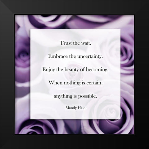 Welcoming Love Black Modern Wood Framed Art Print by Telik, Tracey