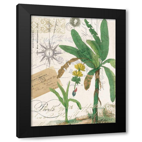 Palm Rectangle 2 Black Modern Wood Framed Art Print with Double Matting by Jordan, Elizabeth