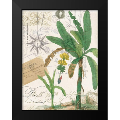 Palm Rectangle 2 Black Modern Wood Framed Art Print by Jordan, Elizabeth