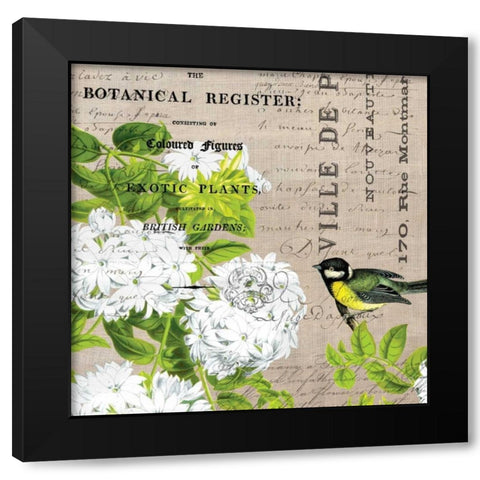 Botanical Register 2 Black Modern Wood Framed Art Print by Jordan, Elizabeth