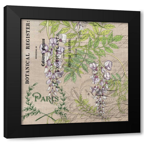 Botanical Register 3 Black Modern Wood Framed Art Print by Jordan, Elizabeth