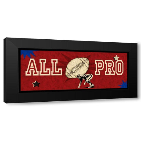 Pro Baller Black Modern Wood Framed Art Print by Pazan, Tony