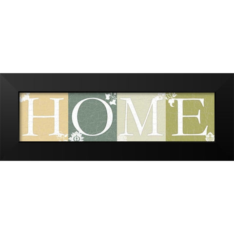 Home Black Modern Wood Framed Art Print by Pazan, Tony