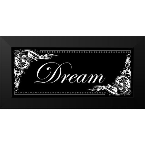 Dream Black Modern Wood Framed Art Print by Pazan, Tony