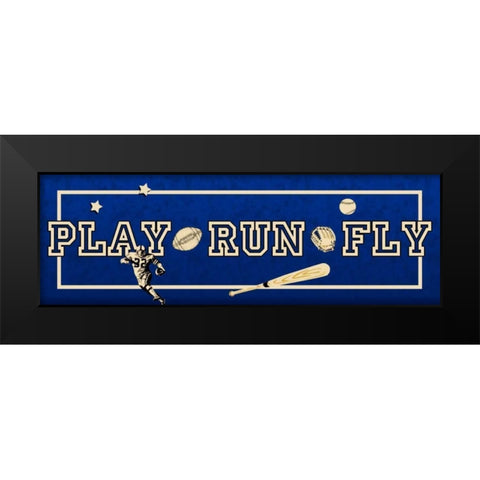 Play On Black Modern Wood Framed Art Print by Pazan, Tony