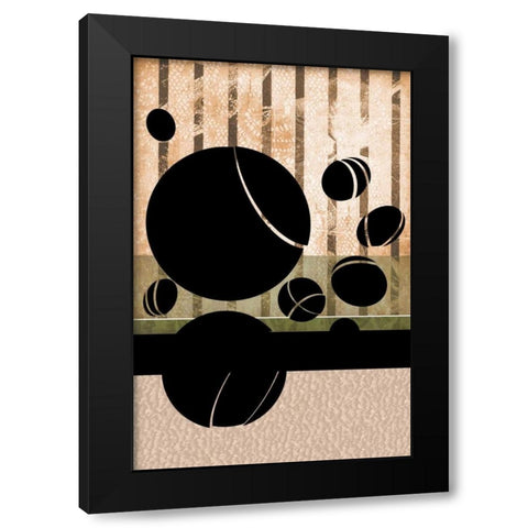 9 Ball Black Modern Wood Framed Art Print by Pazan, Tony