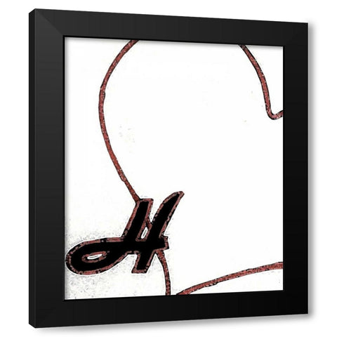 Love Black Modern Wood Framed Art Print with Double Matting by Pazan, Tony