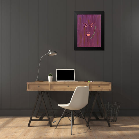 Mask Black Modern Wood Framed Art Print by Pazan, Tony