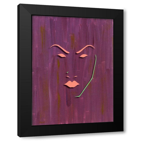 Mask Black Modern Wood Framed Art Print with Double Matting by Pazan, Tony