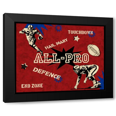 Defence Black Modern Wood Framed Art Print with Double Matting by Pazan, Tony