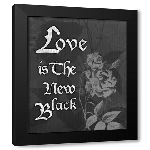 Love And Black Black Modern Wood Framed Art Print with Double Matting by Pazan, Tony