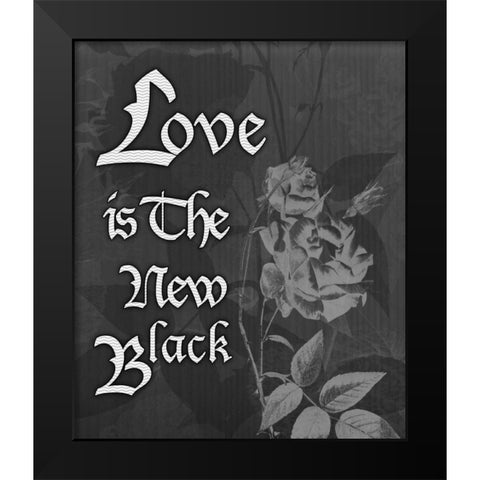 Love And Black Black Modern Wood Framed Art Print by Pazan, Tony