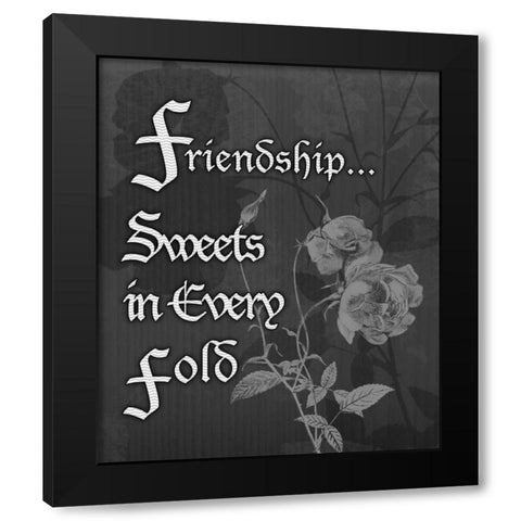 Friendship Black Modern Wood Framed Art Print by Pazan, Tony
