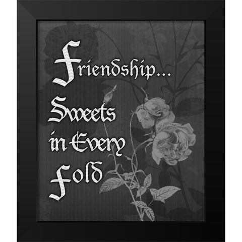 Friendship Black Modern Wood Framed Art Print by Pazan, Tony