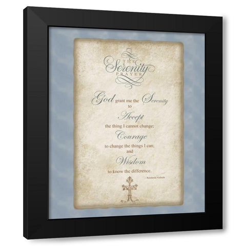 Serenity Black Modern Wood Framed Art Print by Pazan, Tony