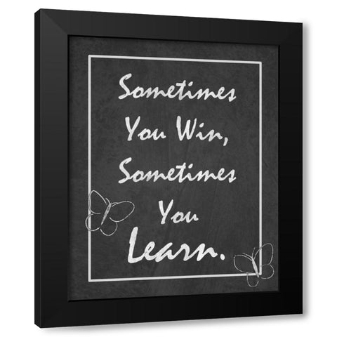 You Learn Black Modern Wood Framed Art Print with Double Matting by Pazan, Tony