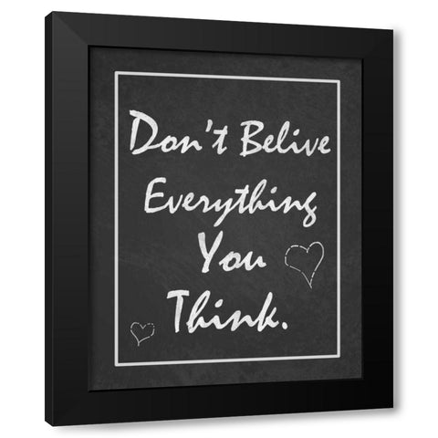 You Think Black Modern Wood Framed Art Print with Double Matting by Pazan, Tony