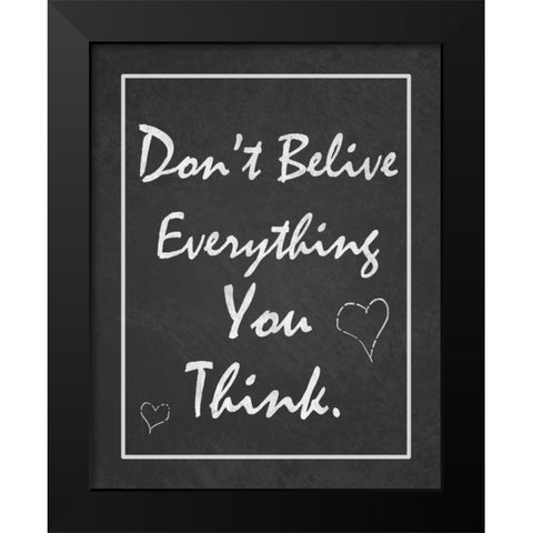 You Think Black Modern Wood Framed Art Print by Pazan, Tony