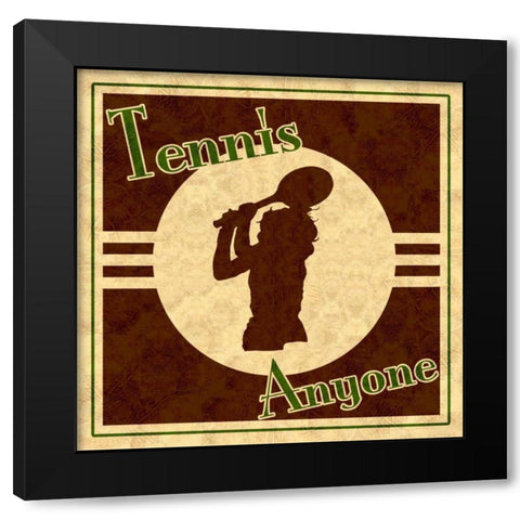 Tennis A Black Modern Wood Framed Art Print with Double Matting by Pazan, Tony