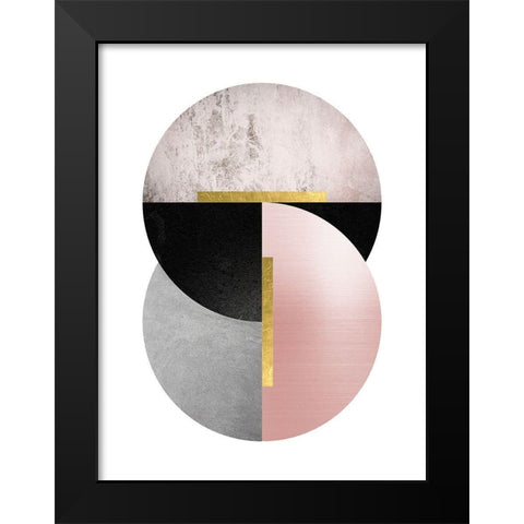 Deco Geo 1 Black Modern Wood Framed Art Print by Urban Epiphany
