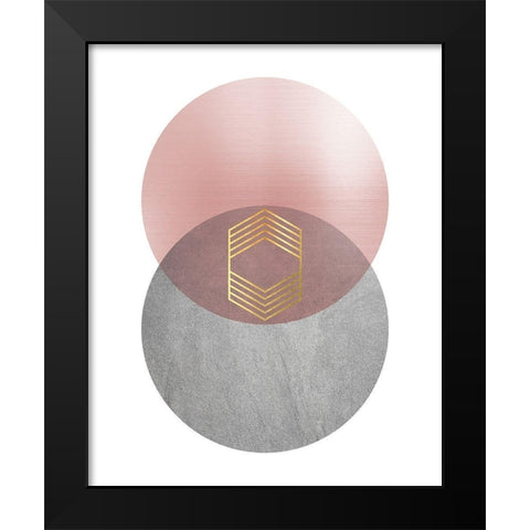 Deco Geo 2 Black Modern Wood Framed Art Print by Urban Epiphany